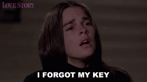I Forgot My Key Jenny GIF - I Forgot My Key Jenny Love Story GIFs