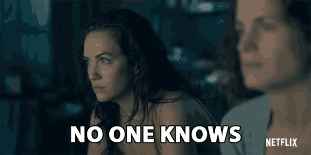 a netflix ad with two women and the words no one knows on the bottom