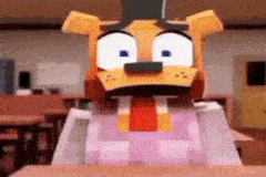 a cartoon character is sitting at a desk in a classroom with a surprised look on his face .