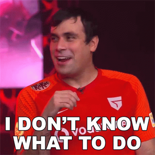 I Dont Know What To Do Vegapatch GIF - I Dont Know What To Do Vegapatch Giants Gaming GIFs