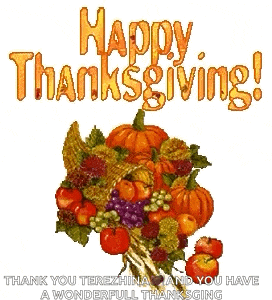 a picture of a bunch of fruits and vegetables with the words happy thanksgiving