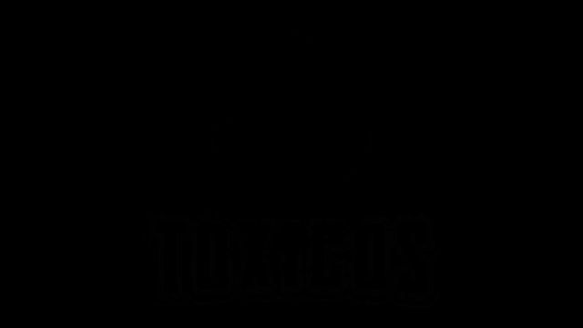 a logo for libertarios toxicos has a gas mask on