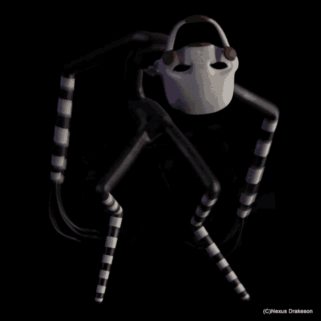 a drawing of a puppet with the name nexus drakeson on the bottom right
