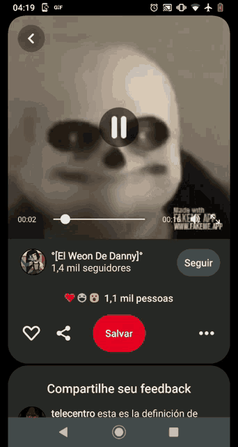 a phone screen shows a video of a skeleton wearing sunglasses and says " el weon de danny "