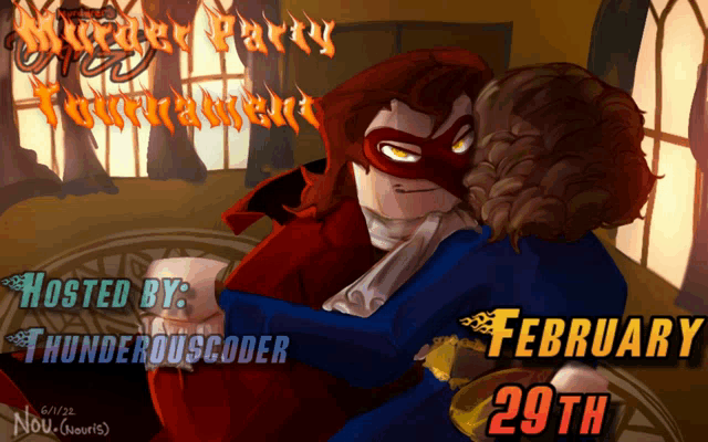 a poster for a masquerade party that takes place on february 29th