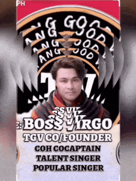a poster of a man with the name boss virgo