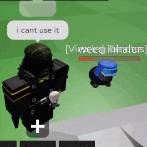 a person in a video game says " i cant use it "