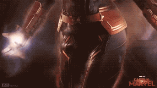 Power Captain Marvel GIF - Power Captain Marvel Getting Up GIFs