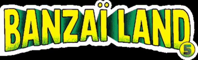a logo for banzai land is shown on a white background