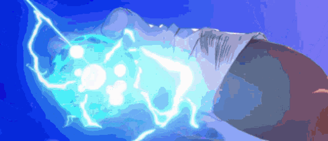 a drawing of a person with a lightning bolt on their face