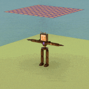 a person is covered in a purple and orange blanket with a pattern of crackers