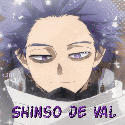a picture of shinso de val with purple hair and purple eyes