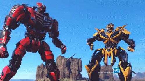 Transformers High Five GIF - Transformers High Five Robots GIFs