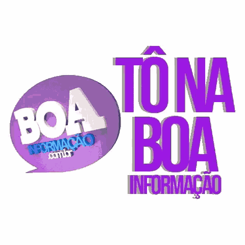 a purple and pink sign that says " boa " on it