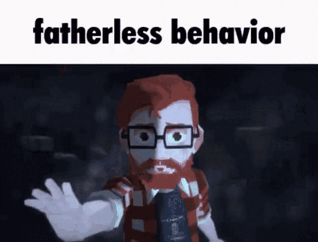 a cartoon character with glasses and a beard is making a stop sign .