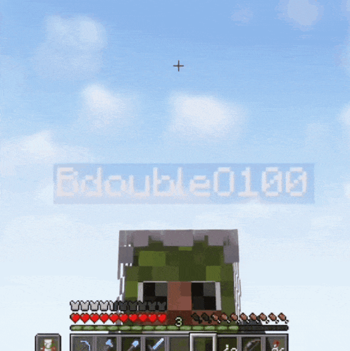 a screenshot of a minecraft game with the name bdouble0100