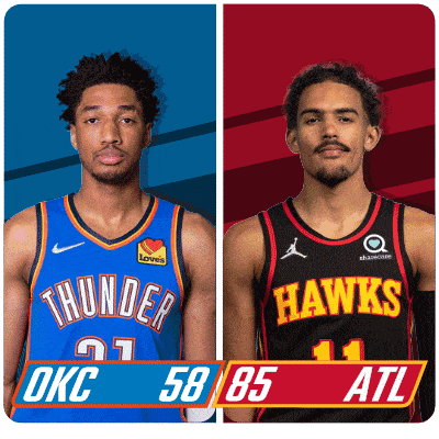 Oklahoma City Thunder (58) Vs. Atlanta Hawks (85) Third-fourth Period Break GIF