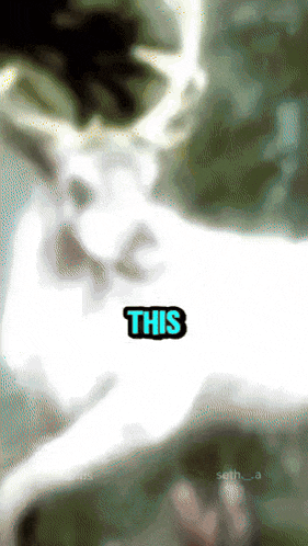 a blurred image of a deer with the words this written on it