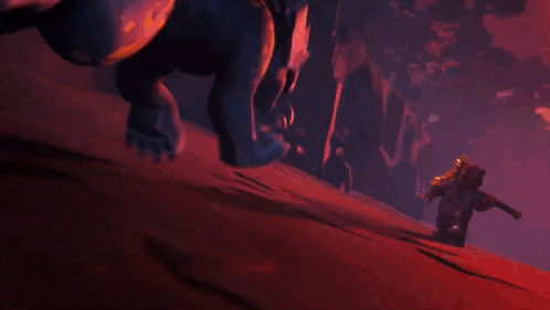 a video game character is being attacked by a glowing object