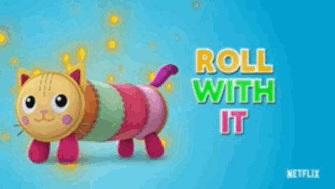 Roll With It Pillow Cat GIF - Roll With It Pillow Cat Gabbys Dollhouse GIFs