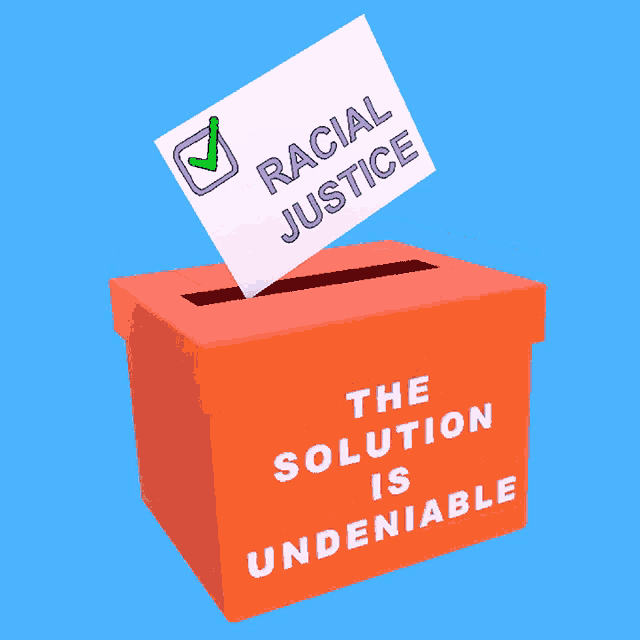 a ballot box that says " the solution is undeniable "