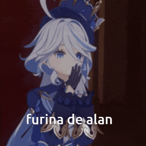 a picture of a girl with white hair and the words furia de alan