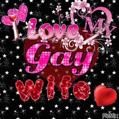 a picture that says i love my gay wife on it