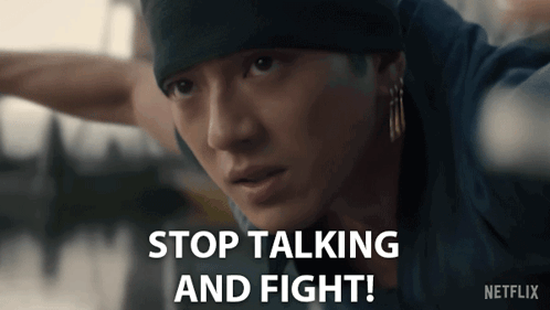 Stop Talking And Fight Roronoa Zoro GIF