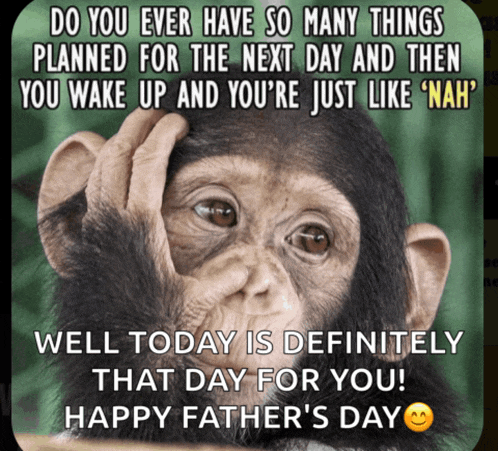 a picture of a chimpanzee with the caption " do you ever have so many things planned for the next day and then "