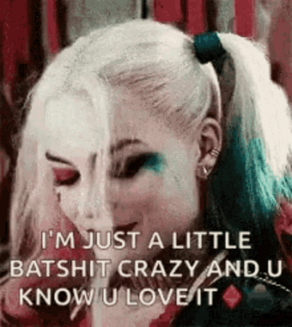 Harley Quinn Suicide Squad GIF - Harley Quinn Suicide Squad Little Batshit Crazy And U Know U Love It GIFs