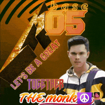 a poster that says base 05 let 's be a great together and the monk