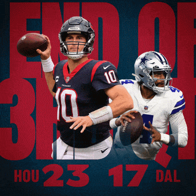 a poster for the cowboys and texans football teams