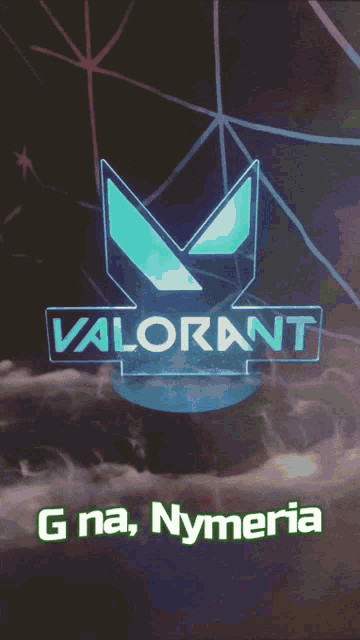 a poster for valorant gna nymeria with a logo on it