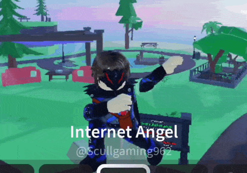a person in a video game with the name internet angel