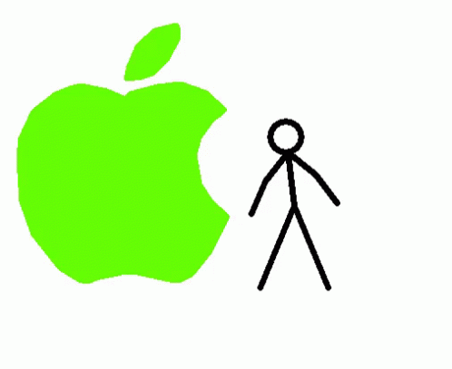 Apple Logo GIF - Apple Stick Figure Curious GIFs