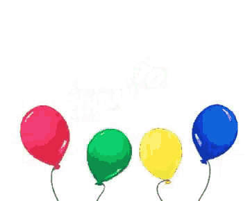 two balloons with the words happy birthday on them
