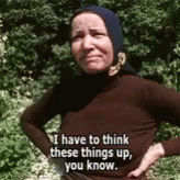 Grey Gardens Little Edie GIF - Grey Gardens Little Edie Think These Things Up GIFs