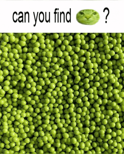 a pile of green peas with the words " can you find " on the bottom