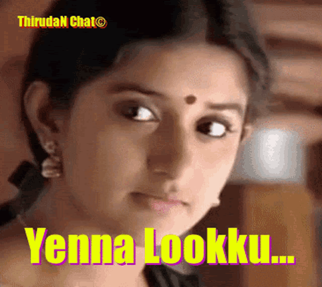 a picture of a woman with the words yenna lookku