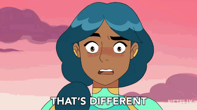 a cartoon character says that 's different