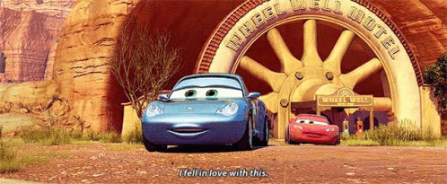 Cars Sally GIF - Cars Sally I Fell In Love With This GIFs