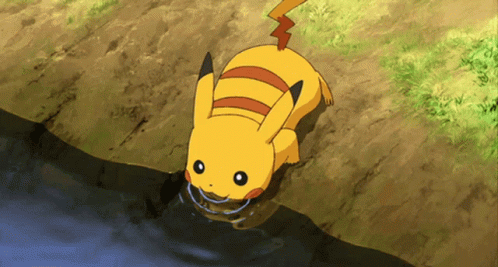 Pikachu Drink Water GIF - Pikachu Drink Water Thirsty GIFs
