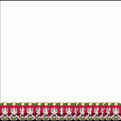 a row of cartoon characters with red hair are lined up in a row