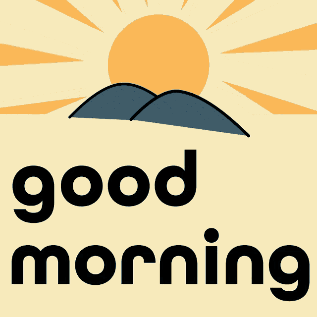 a blue background with the words good morning written on it