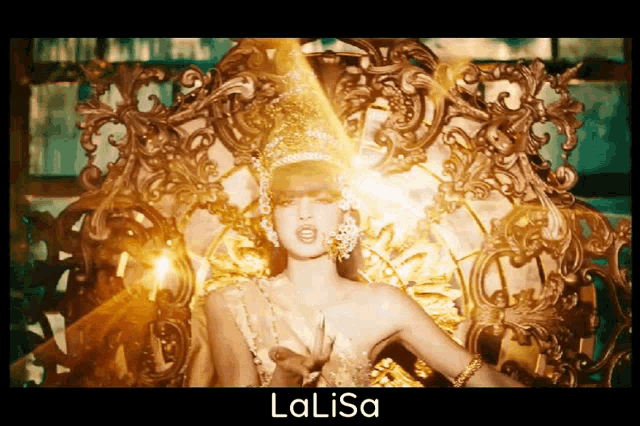 a picture of a woman with the word lalisa on the bottom right