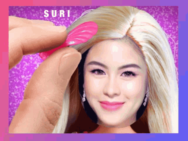 Barbie Kisses Delavin GIF - Barbie Kisses Delavin Brushing Hair GIFs