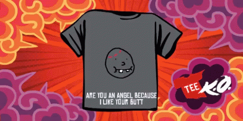 Gray Shirt Are You An Angel GIF - Gray Shirt Are You An Angel I Like Your Butt GIFs