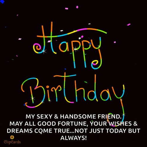 a colorful happy birthday card for a friend