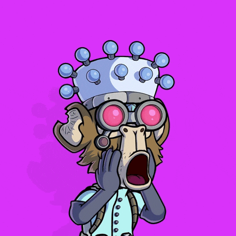 a cartoon of a monkey with a crown on his head and the word nooo written above him