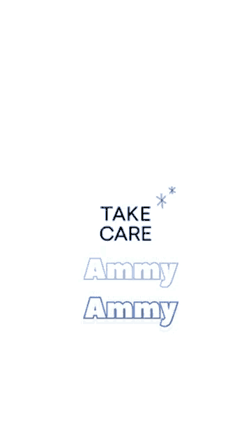 a poster that says take care ammy ammy